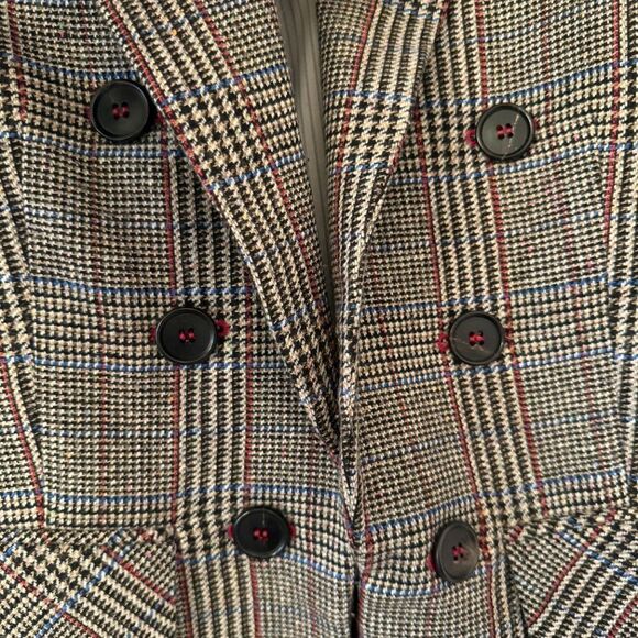 Veronica Beard Beacon Check Dickey Jacket in Beige Multi - Picture 11 of 16